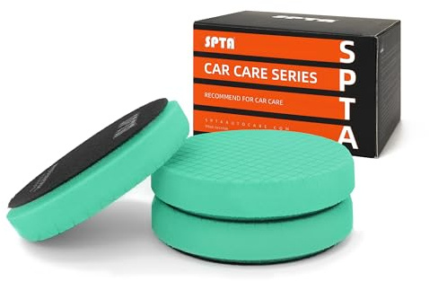 T120 Coupe lourde Polissage Pad, SPTA 3 Pièces 125mm Éponge de Polissage Kit de Polissage pour Voiture Polisseur Tampon Pad/pour RO/DA Double Action polisseuse Polissage