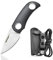 TONIFE Runer Full Tang Coltello da Caccia campeggio a Lama Fissa 4,7cm con Guaina Kydex Regolabile Facile Portabile con Cordino in Paracord per Outdoor, Sopravvivenza e Bushcraft(Nero)