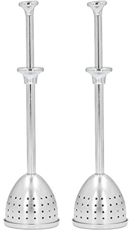 2pcs Snap Tea Infuser,304 Stainless Steel Mesh Ball Tea Strainer with Handle Self Rebound Tea Mesh Filter for Loose Tea Leaf Pincer Tea Ball Tea Filter Tong