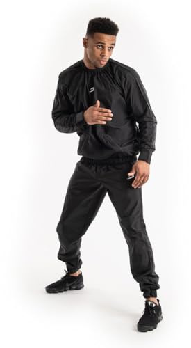BOXRAW Hagler Sauna Suit 2.0 - Black - XS - Sweat Suit for Boxing & MMA - Top & Bottoms - Professional Non Rip Weight Loss Training Gear - Multiple World Champion Tested & Waterproof Zipped Pockets