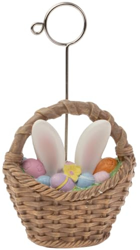 Boston International Easter Place Card Holder Table Number Holders Menu Label Stands, 5, Bunny Ears Basket