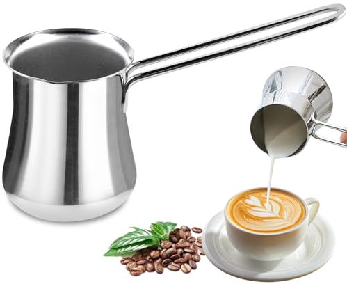 Türkische Kaffeekanne, 450ml Mokkakanne, Milchkanne, Herdplatte Mokkakanne, Espressokocher Türkischer Kaffeekocher Zur Zubereitung Von Latte Coffee Art, Cappuccino, Espresso