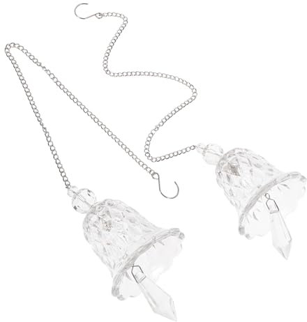 Zerodeko 2 Pièces Ornement Carillon Éolien Solaire Cloche d'argent Carillons Éoliens Capteurs De Soleil pour Les Fenêtres Solarium Cloches Lumière Lanternes Un Verre De Soda Au Citron