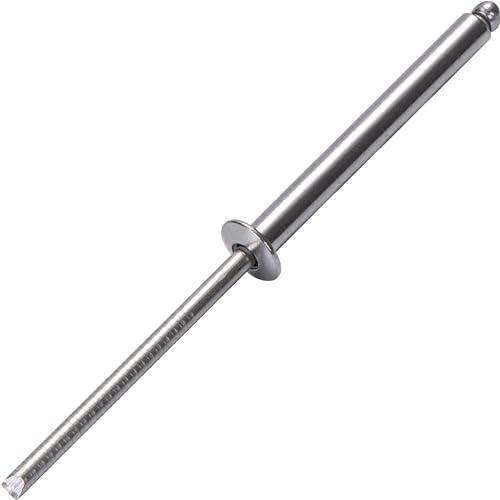 JIANDAXIN 50Pcs Stainless Steel Extra Long Blind Rivets, Long-Shaft Split Rivets, Extended Length, Corrosion-Resistant, Tensile & Shear Strength High (5/32x1-3/16)