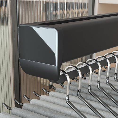 Pull Out Trousers Rack,Extendable Pants Holder,Space Saving Wardrobe Sliding Clothes Hanger Rail,Multifunctional Closet Storage Clothes Organizer for Trousers Towels Scarves Pants Clothes