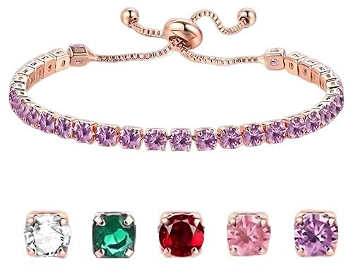 Pummny tennisarmband damer, justerbara armband, vänskapsarmband, armband zirkonia, Eine Grösse, Koppar, Cubic Zirconia