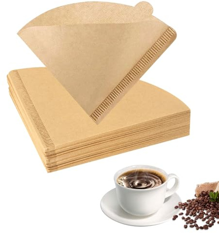 200 PzFiltri Caffe Americano Misura 2, Carta da Filtri per Caffè a Cono, Caffè Filtro in Carta, Filtri Macchina Caffès per Macchine da Caffettiera Tazza(1-4 Tazze)