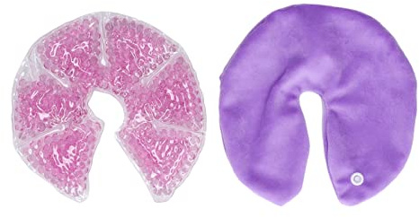 Compresas de gel para el pecho, compresas frías y calientes para aliviar la lactancia, reducir la hinchazón y el dolor, dragar la glándula mamaria, material de gel cómodo con (Violeta)