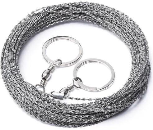 Sierra De Cuerda Manual For Exteriores, De 1 A 5 M, Portátil, De Acero Inoxidable, For Cortar Cadenas, Ideal For Acampar, Hacer Senderismo Y Sobrevivir, Herramientas De Carpintería.(2M)