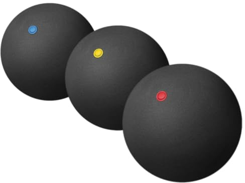 Alasum Racquetball D'entraînement Rebondissantes en Caoutchouc, Lot de 3, Professionnelle, Intérieur et Extérieur, Amélioration Compétences Squash