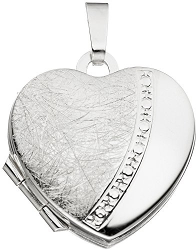 Jobo Damen-Medaillon Herz aus 925 Sterling Silber zum Öffnen für 2 Fotos