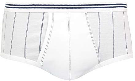 Eminence Pur Coton Slip Talle Alto Ouvert Cierre, Blanco, XL para Hombre
