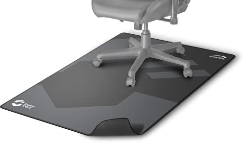 Speedlink GROUNID Floorpad - Bodenschutzmatte, Fußbodenschutz für Bürostuhl, Schreibtischstuhl, Gaming Stuhl, Unterlage, textile Oberfläche, Anti-Rutsch, 120x100cm, schwarz
