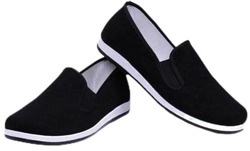 Zapatos Chinos Tradicionales de Kung Fu de Tela Antideslizantes de Beijing Antiguos para Tai Chi con Lona Transpirable y Suela de Goma Melaleuca