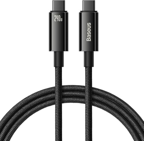 Cablu Baseus Tungsten Gold USB-C 240W 3m Negru