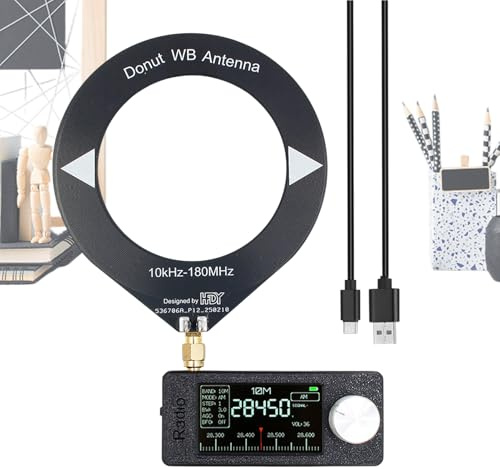 Stereomottagare – FM-husförstärkare – 800 mA-batteri HD-display LSB USB AM 4,8 cm IPS-skärm med antenn för karaokebar hemmastudio utomhus lastbil resor