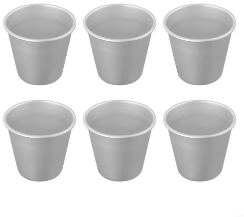 Juego de 6 moldes de aluminio de liberación rápida para hacer postres y golosinas individuales