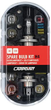 H4 Profi-Ersatzlampen-Kasten longlife. 30-teiliges Set von Kfz-Lampen und Sicherungen, Schwarz
