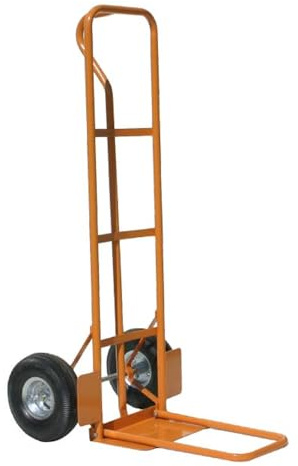 Folding Toe High Back P Handle Sack Truck - 200Kg Capacity | Puncture Proof Wheels | Heavy Duty Hand Trolley | Steel Frame for Durability | Ideal for Flat Loading & Rough Terrain