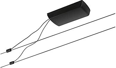 Paulmann 94496 CorDuo Seilsytem Basic Set DC max. 60 Watt erweiterbar Schwarz matt Drahtseil Kunststoff Drahtseilsystem ohne Leuchtmittel