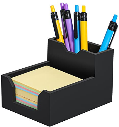Kamehame Zettelbox Pen Holder Silikon Stiftehalter Schreibtisch Haftnotizen Halter mit Stift oder Kartensteckplätzen Cube Notiz Box passt 3x3'' Haftnotizen
