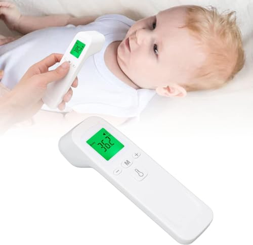 Termometer för Vuxna och Baby, Pann Digital Termometer, Beröringsfri Infraröd Termometer, Omedelbar Noggrann Avläsning och Högtemperaturlarm, Minnesåterställning