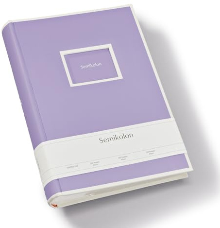 Semikolon 370037 300 Pockets Album - 22,5 x 32,8 cm - 100 Seiten cremefarben, für 300x 10x15 Fotos - lilac silk lila