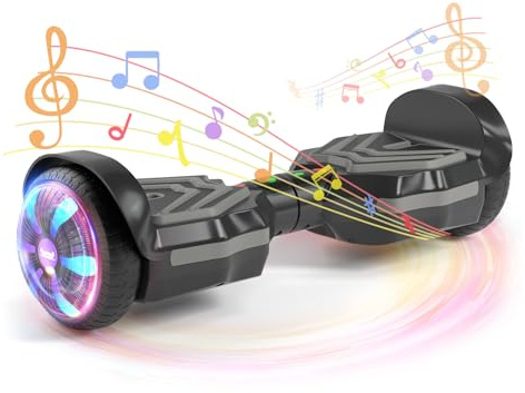 SIMATE Scooter, Bluetooth Speakers and LED Light-Up Wheels, APP Control, Dual 250W Motors, 8.5 mph Max Speed & 8.5 Miles Max Range, Gifts for Kids Adults Girls Boys