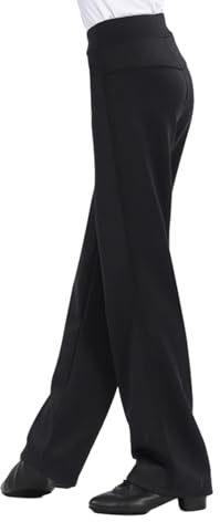 BK FASO Boys Kids Latin Dance Pants Professional Jazz Costume Modern Salsa Dance Wear, black, 13-14 Years