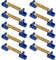 TOPZEA 10 Pack Terminal Bus Bar, 8 Positions Screw Brass Terminal Grounding Strip Bus Bar for Car Boat Marine Ground Electrical Power Distribution, Blue