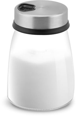 Yitexin Set di saliera e pepe con fori regolabili, 180 ml, per cucina, contenitori per condimenti in acciaio inox, dispenser per spezie da tavolo (1 pezzo)