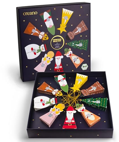 Creano Set Regalo Tisane Biologiche – 9 Bustine di Tè Piramidali in 9 Gusti Diversi (22,5g) – NUOVO 2025* – Pyramidi Natalizie Decorabili Ideali per Albero di Natale, ghirlanda dell’Avvento e Regali