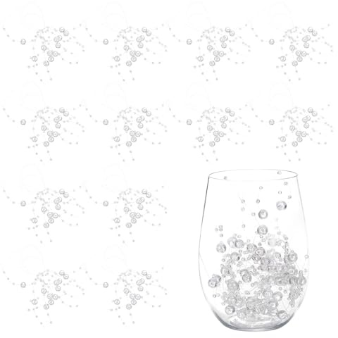 sourcing map 12pcs Artificial Pearl String for Floating Candle, 9.8 Beads Pearl, Clear