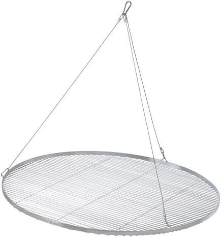 BBQ-Toro Stainless Steel Round Cooking Grate, Diameter 100 cm, Grill Grid with Rope Hanging, Hanging Grate for Swivel Grill, Hanging Grill Grate for Tripod, BBQ Grill Grate, Outdoor Grate, Grate