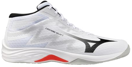 Mizuno Lightning Select Mid Volleyball, Chaussures de volley-ball unisexe, Blanc, 42.5 EU