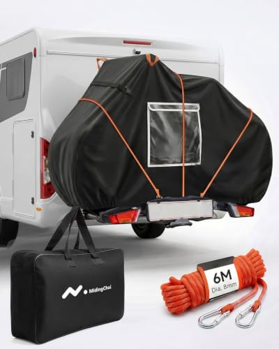 Funda Bicicleta Exterior Impermeable para 2, 600D Resistente al Viento