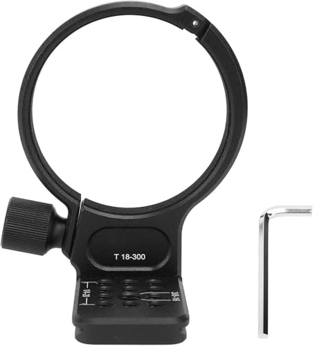 Collare per obiettivo 18-300mm F3.5-6.3, anello di montaggio per treppiede con Arca - piastra a sgancio rapido svizzero, collare treppiede in lega di alluminio per teleobiettivi pesantiProfessionale e