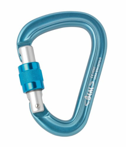 Beal - Moschettone da Arrampicata con Sicurezza, Blu (Blu), Taglia Unica
