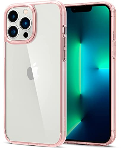 Spigen for iPhone 13 Pro Max Case, Ultra Hybrid [No Magnet Ring][Anti-Yellowing] - Rose Crystal