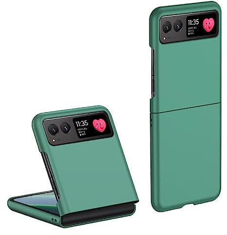 Topme Coque de téléphone Hard Skin pour Motorola Moto Razr 40 6.9, Manchon de Protection Antichoc en Polycarbonate - Vert foncé