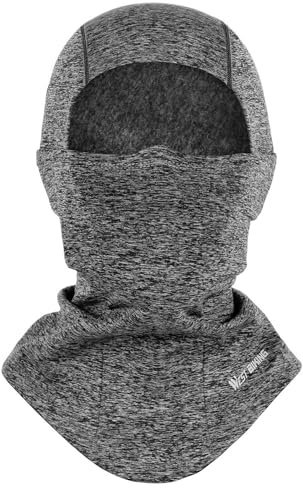 West Biking balaclava motorcykel, vinter ansiktsmask skidmask vindtät andas varm cykel stormmask män kvinnor, termisk fleece balaclava motorcykel balaclava mask ansiktshuva, grå x 1, one size
