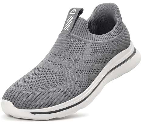 ODCKOI Herr Skor Utan Snörning Lätta Sportiga Mesh Ventilerande | Passform för herrar, slip-on design utan att böja sig, ventilerande mesh, vardag och promenader