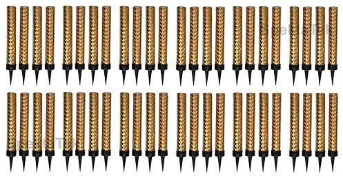 10cm Ice Fountain Sparking Candles 48pk (48pcs) - Premium Quality (Gold)