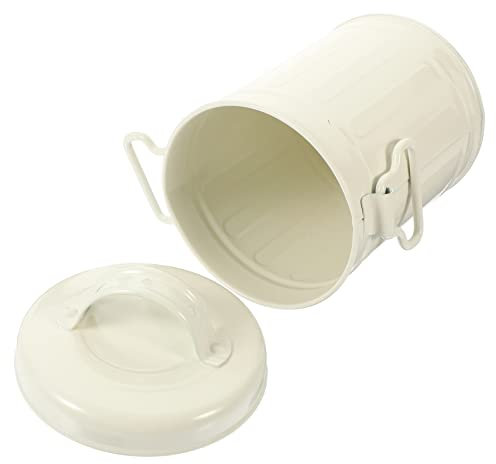 WATIIFUFU Mülleimer Metall Mit Deckel Für Schreibtisch Stifthalter Aufbewahrungseimer Aus Eisen Mit Deckel Für Büro Kleinigkeiten Make-up Pinsel Halter