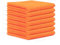 Lot de 10 chiffons de nettoyage en microfibre - 25 x 25 cm - Orange - Multi-usages - Doux - Absorbants - Non pelucheux - Lavables - Pour la maison et la voiture