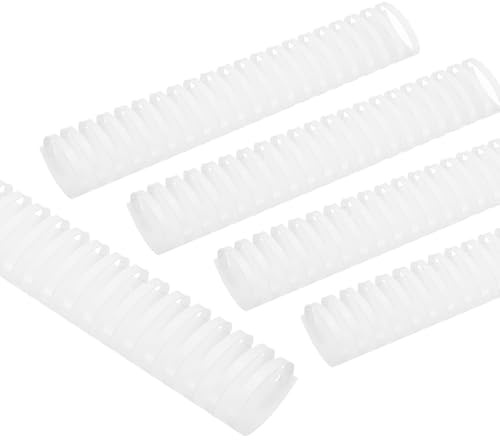PATIKIL 51mm 2 Plastic Binding Combs 21 Rings Comb Binding Spines 10Pcs | 450 Sheet Capacity Letter Size for Binding Paper Sheets Notebook Calendar Picture Album, White