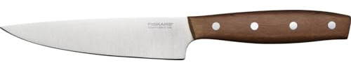 Fiskars Folken Kockkniv, Liten, Bladlängd 12 cm | Blad av tyskt Rostfritt stål, Handtag av FSC-certifierat Lönnträ, 1075693