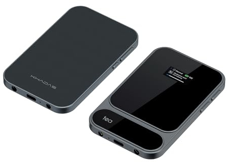 khadas Tea Pro DAC Headphone Amplifier with 0.95 Display, Ultra-Slim Magnetic Bluetooth 5.4 Protable DAC Amp with ES9039Q2M, 2100mAh Battery, 3.5 & 4.4mm Outputs, 768kHz/32bit for Hi-Fi Audio