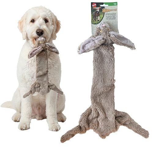 Skinneeez 470471 Hundespielzeug Kaninchen, 61 cm, grau