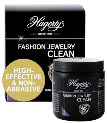 Hagerty Fashion Jewelry Clean Jewellery dip 170ml I Effective cleaner for jewellery with zirconia crystal stones glass stones I Costume jewellery cleaner with immediate effect I incl immersion basket